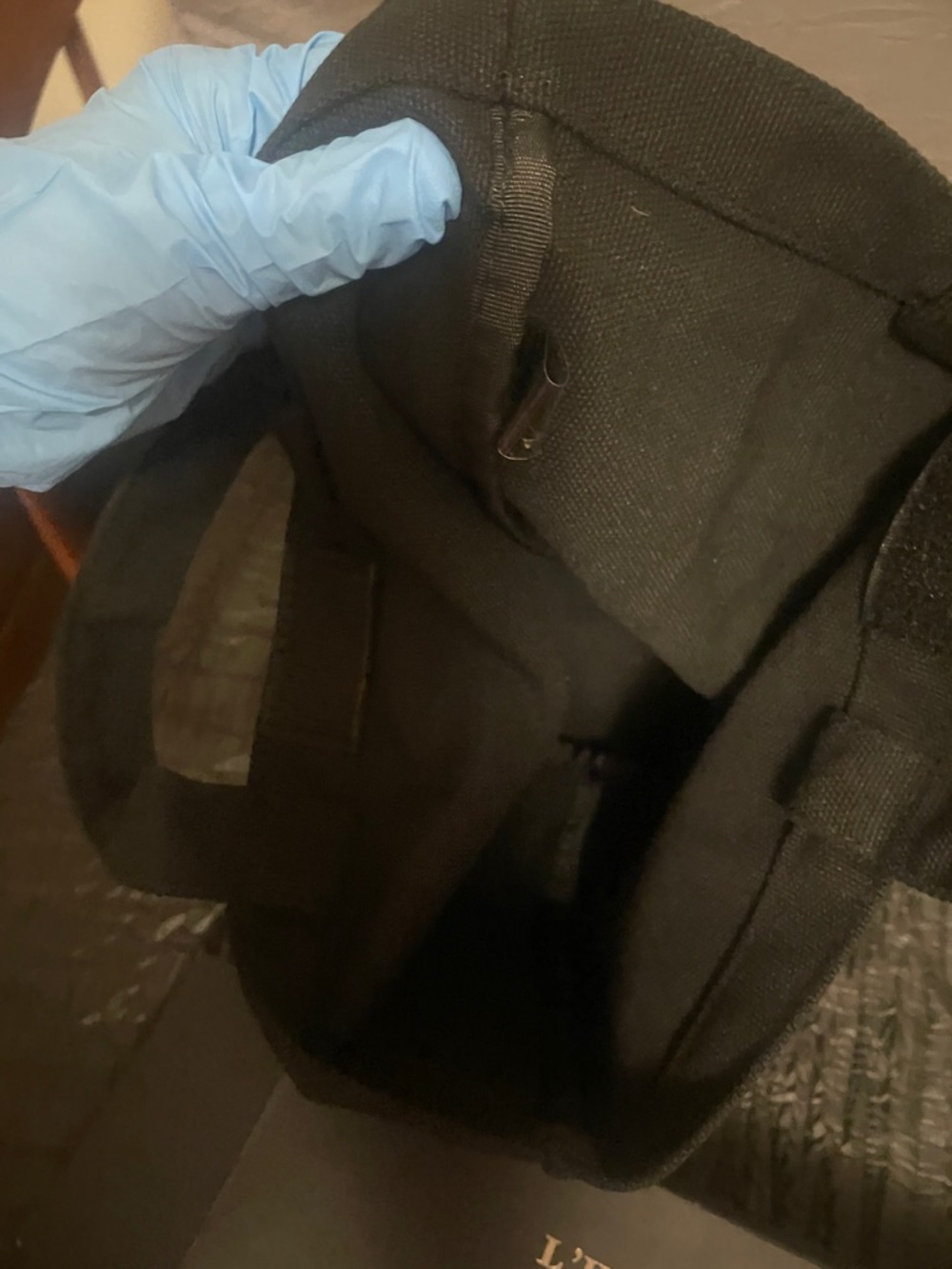 Prada Black Canvas Messenger Tote - Picture 8 of 17